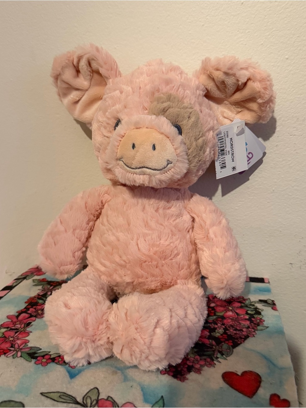 ebba Large Pink Huggy Collection 13" Paisley Piglet Adorable Baby Stuffed Animal